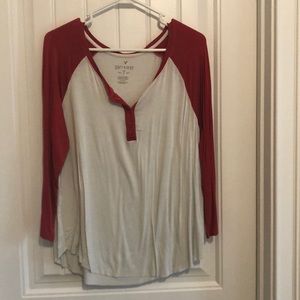 3/4 sleeve baseball shirt